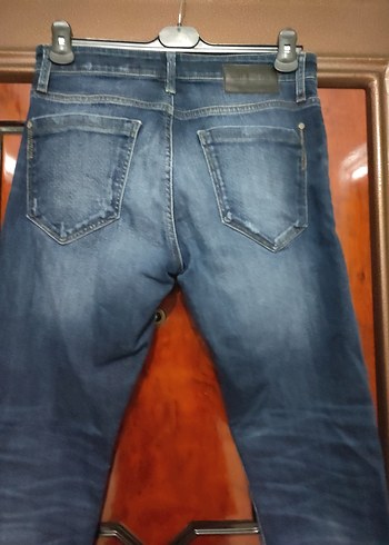 Erkek Lacivert Parlak Denim Jean - Görsel 5