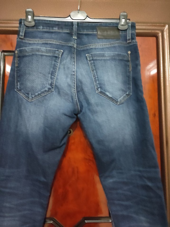 Erkek Lacivert Parlak Denim Jean - Görsel 5