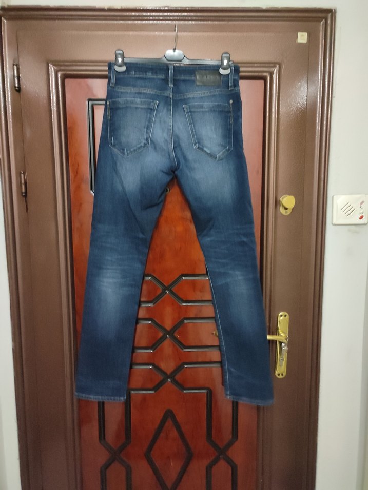 Erkek Lacivert Parlak Denim Jean - Görsel 4