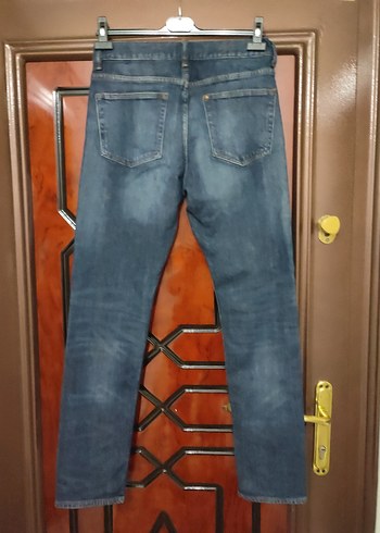 Erkek Lacivert Regular Fit Denim Jean - Görsel 4
