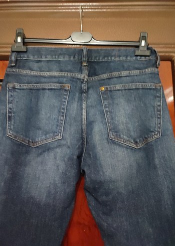 Erkek Lacivert Regular Fit Denim Jean - Görsel 5