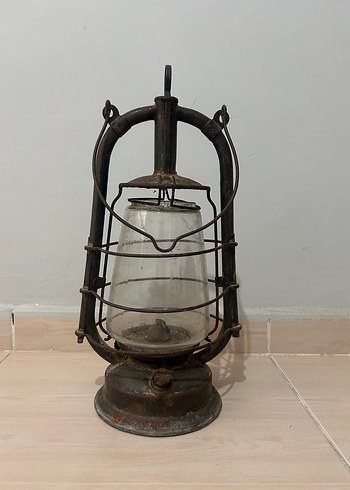 Koyu Bej Metal Eskitme Fener - Görsel 2