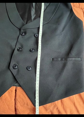 Düğmeli Siyah Erkek Takım Elbise - Görsel 4