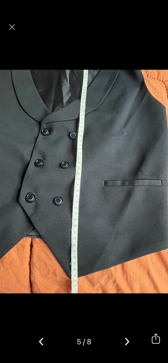 Düğmeli Siyah Erkek Takım Elbise - Görsel 4