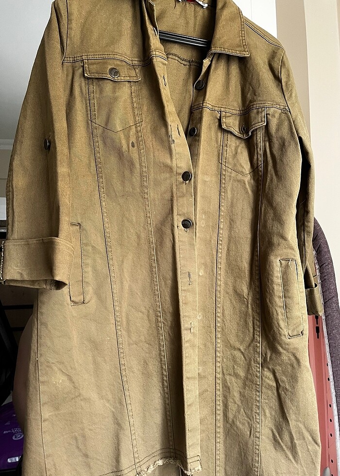 Haki kot ceket - Görsel 3