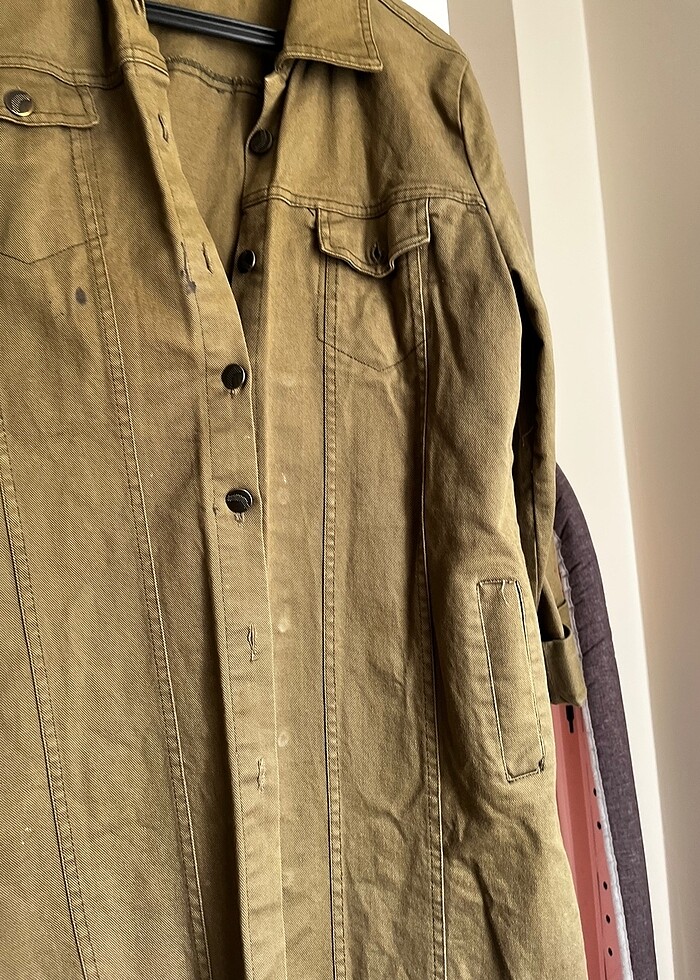 Haki kot ceket - Görsel 4