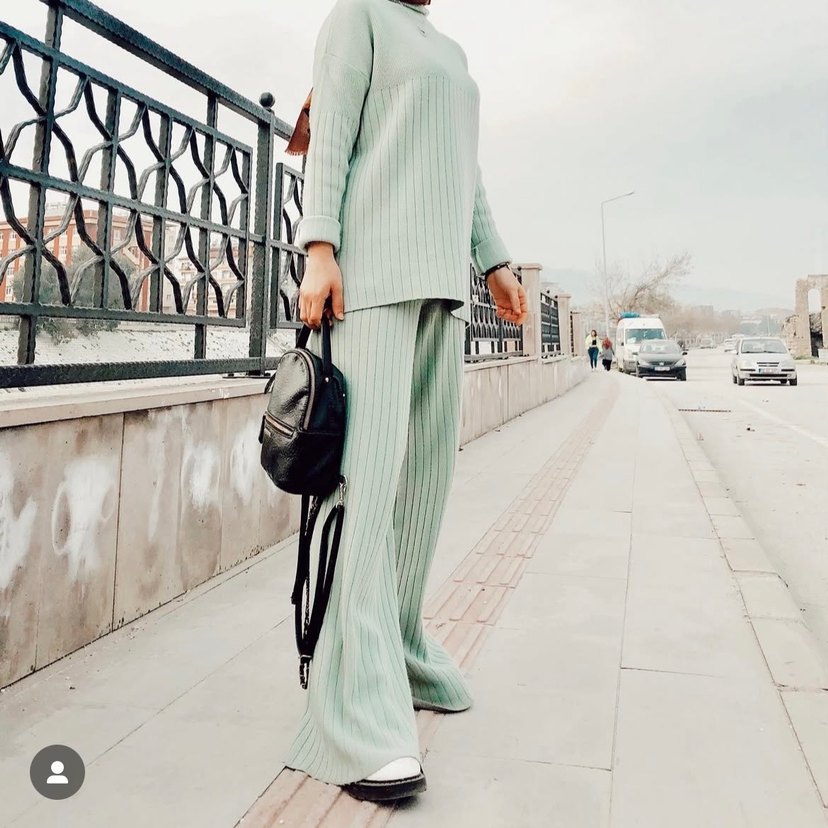 Kadın Regular Fit Uzun Kollu Piliseli Takım - Görsel 2