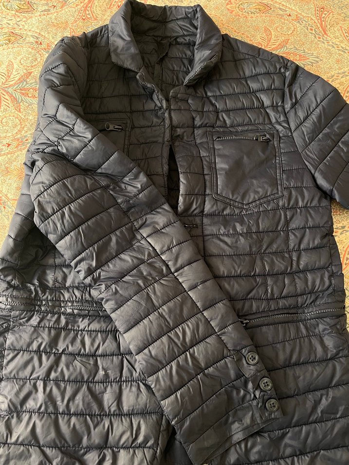 Düğmeli lacivert   erkek mont - Görsel 3