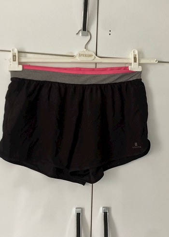Siyah Mini Spor Şort Elastik Bel