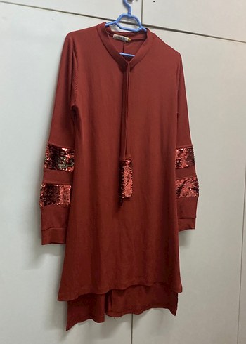 LC Waikiki Bordo Uzun Kollu Triko Tunik