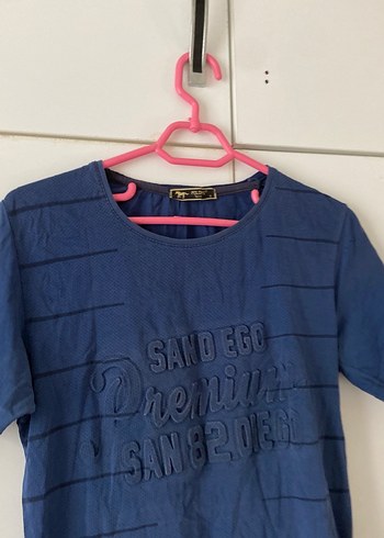 Lacivert Baskılı Kısa Kollu Hamile Tişörtü - Görsel 3