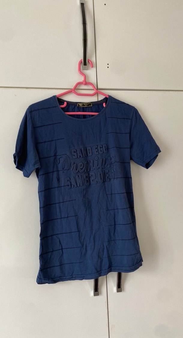 Lacivert Baskılı Kısa Kollu Hamile Tişörtü - Görsel 2