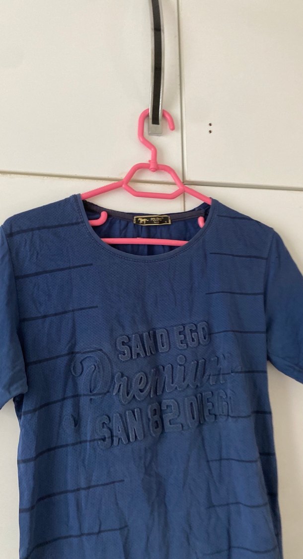 Lacivert Baskılı Kısa Kollu Hamile Tişörtü - Görsel 3