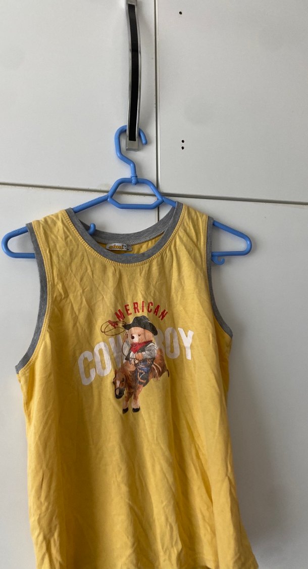 Sarı Baskılı Erkek Çocuk Atlet - Görsel 3