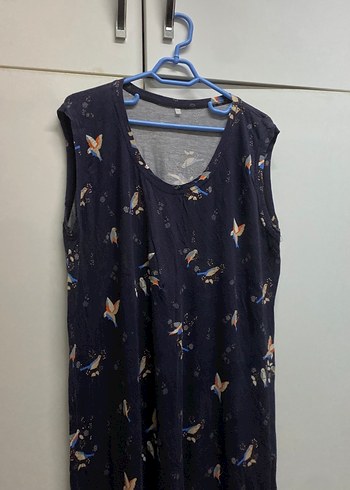 Lacivert V Yaka Hamile Gecelik - Görsel 3