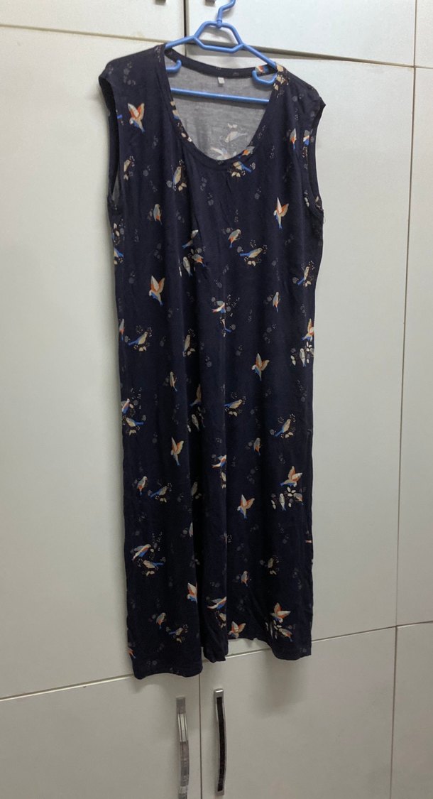 Lacivert V Yaka Hamile Gecelik - Görsel 2