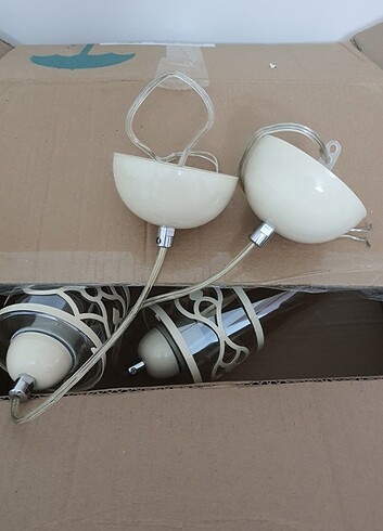 Avize çift krem renginde - Görsel 5