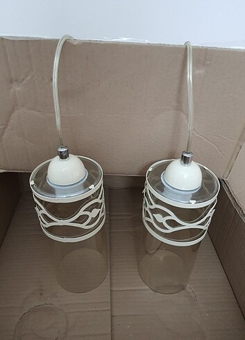 Avize çift krem renginde - Görsel 6