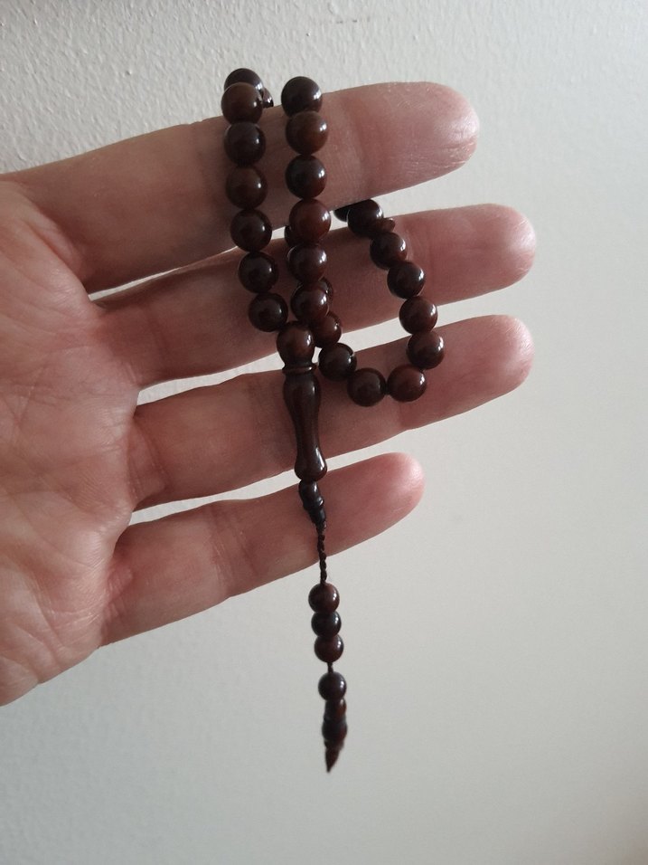 Koyu Kahverengi Erkek Kuka Tesbih - Görsel 4