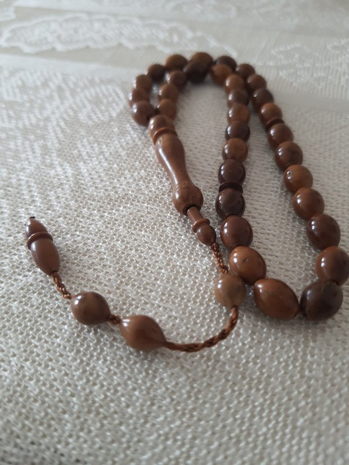 Koyu Kahverengi Minimalist Erkek Tesbih - Görsel 2