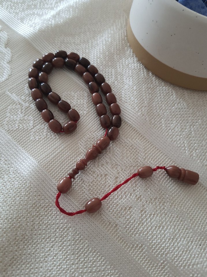 Koyu Kahverengi Minimalist Erkek Tesbih - Görsel 4