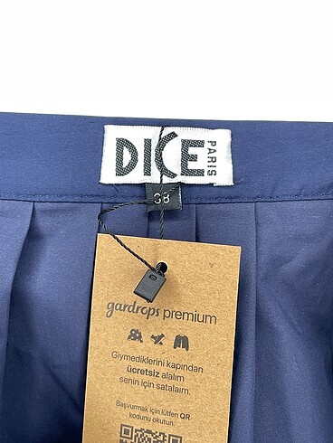 38 Beden lacivert Renk Dice Kayek Midi Etek %70 İndirimli.