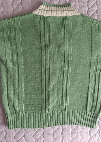 Yeşil Örgü Kadın Kazak - Görsel 3