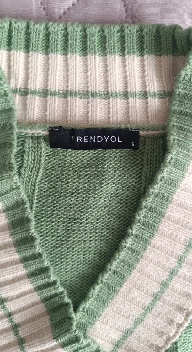 Yeşil Örgü Kadın Kazak - Görsel 2