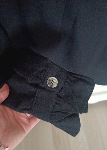 Düğmeli Siyah ceket vintage - Görsel 3