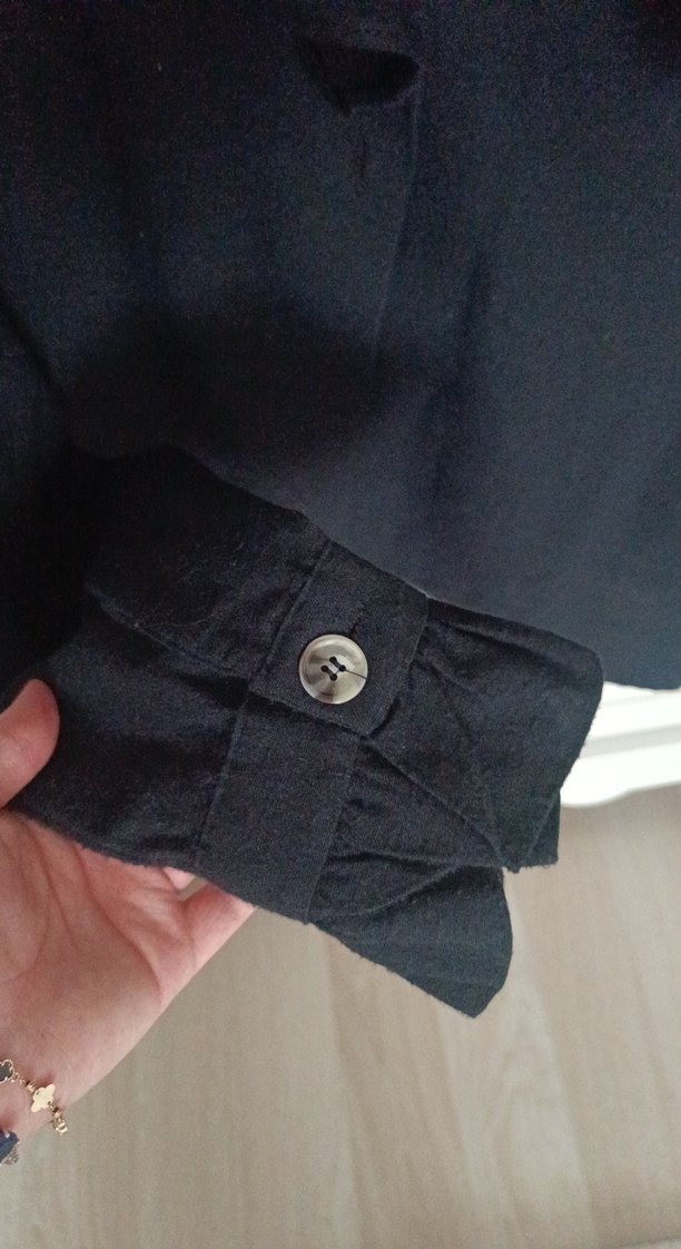 Düğmeli Siyah ceket vintage - Görsel 3