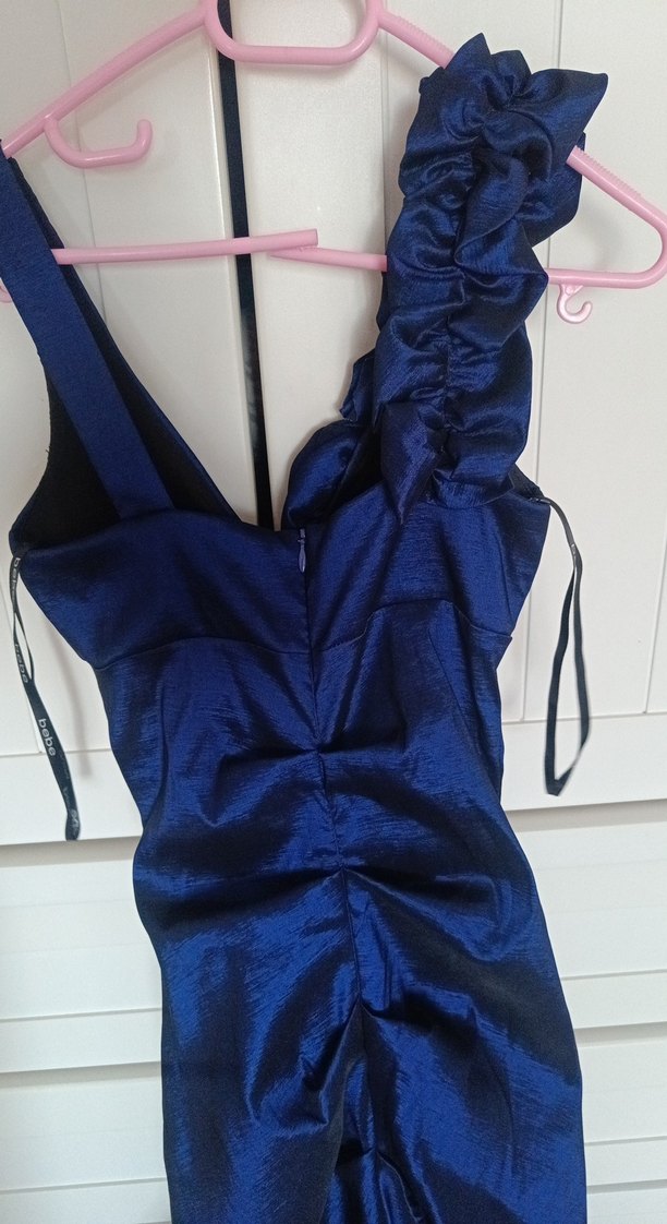 lacivert abiye balıketek elbise - Görsel 4