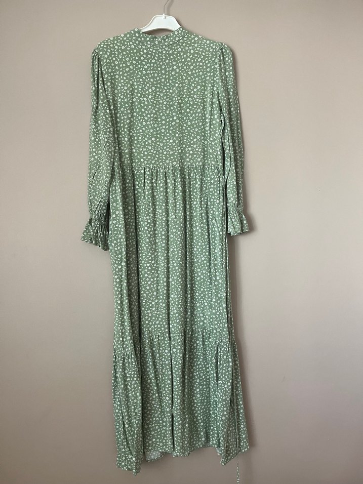 DeFacto soft yeşil çiçekli elbise - Görsel 3