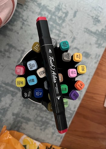 Çok Renkli Sanat Kalem Seti / marker kalem - Görsel 2