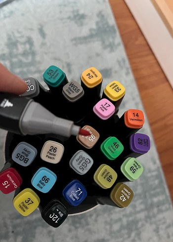 Çok Renkli Sanat Kalem Seti / marker kalem - Görsel 4