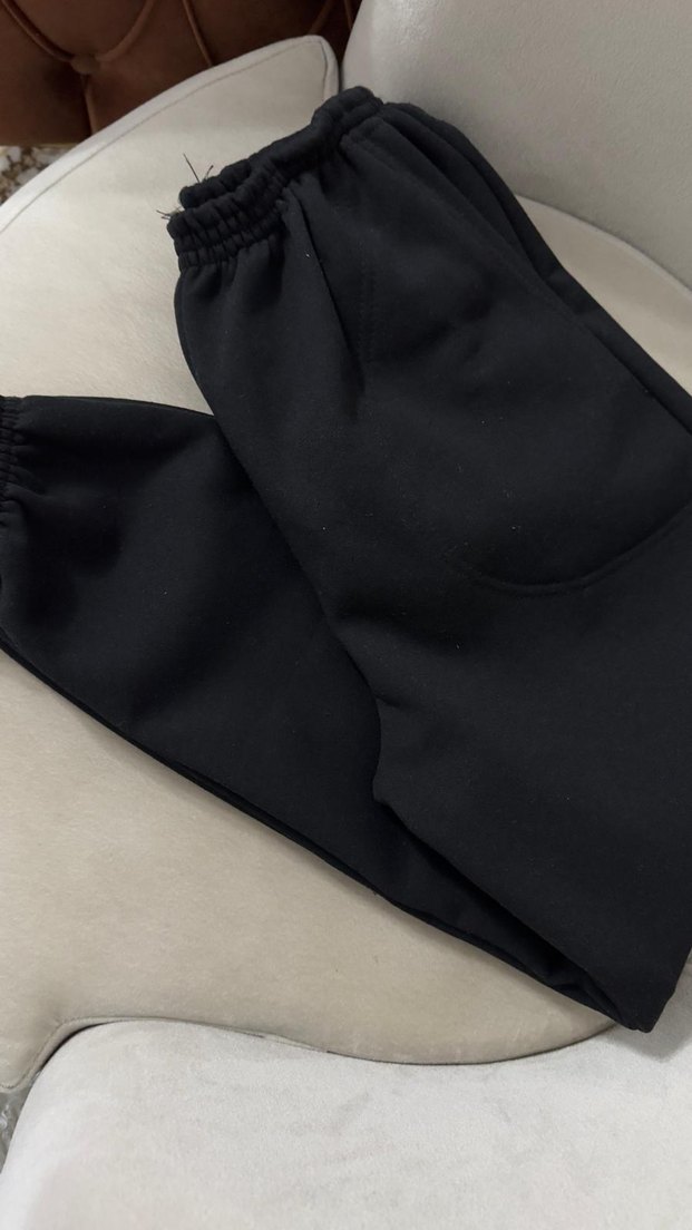 Siyah Düz Basic Eşofman Altı - Görsel 5