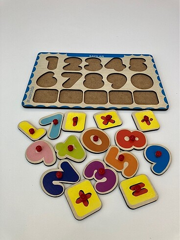  Beden Renk Ahşap puzzle sayılar