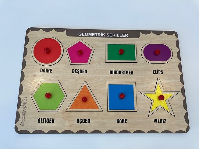 Ahşap puzzle geometrik şekiller