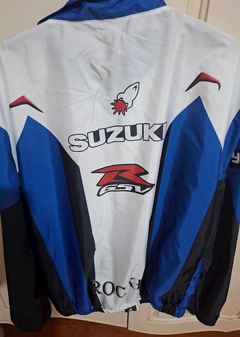 Erkek Mavi Biker Yağmurluk Fermuarlı - Görsel 3