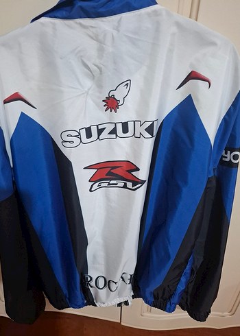 Erkek Mavi Biker Yağmurluk Fermuarlı - Görsel 2