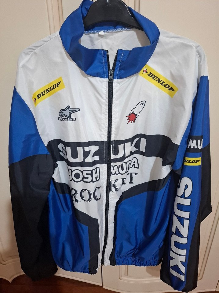 Erkek Mavi Biker Yağmurluk Fermuarlı - Görsel 5