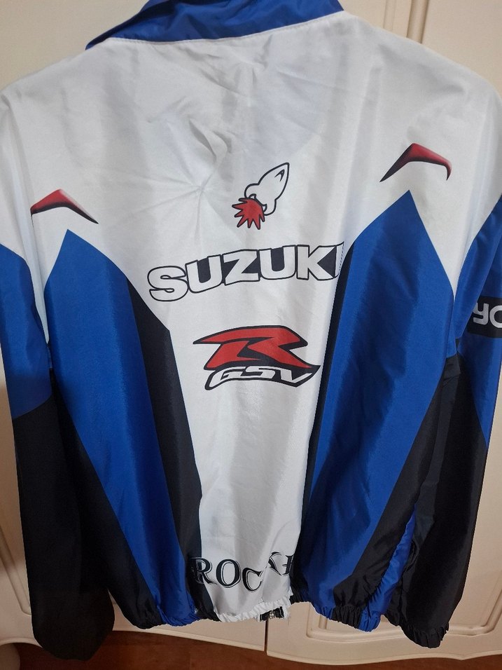 Erkek Mavi Biker Yağmurluk Fermuarlı - Görsel 3