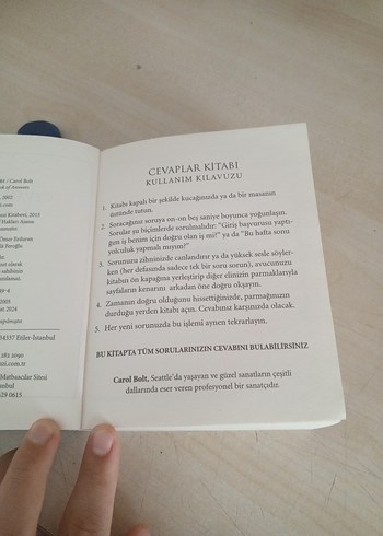 Carol Bolt - Cevaplar Kitabı