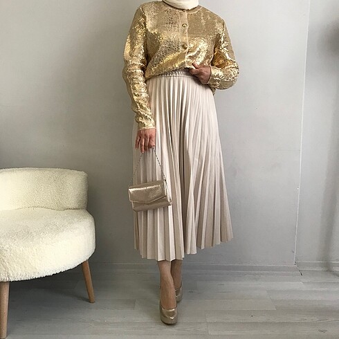 Gold Varaklı Hırka