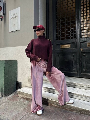 Kadife Palazzo Pantalon