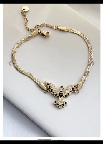 Diger Altın Renk Zincir Detaylı Kadın Bileklik