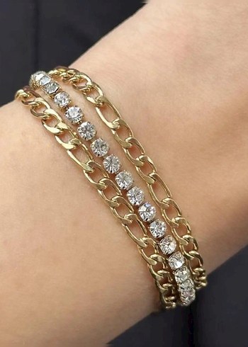 Accessorize Zincir Detaylı Altın Renkli Bohem Bileklik