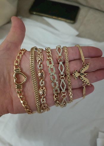 Accessorize Altın Renk Zincir Detaylı Bohem Bileklik Seti ÇELİK ÜRÜN