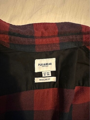 m Beden Pull Bear bordo oduncu gömleği