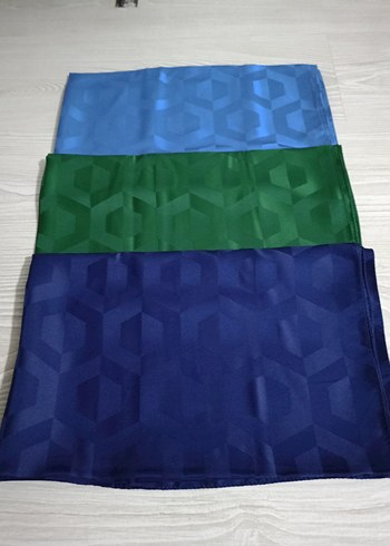 Kadın Saten Şal Seti - Kahverengi, Gri, Bej - Görsel 5