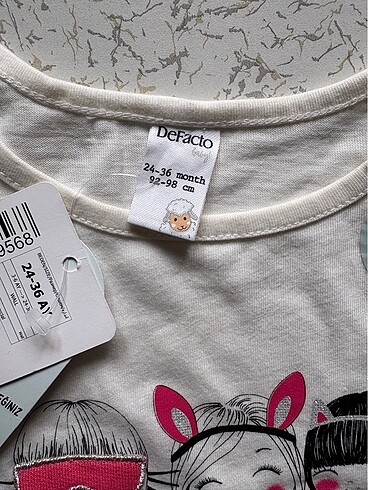 24-36 Ay Beden Defacto kız çocuk pijama takımı